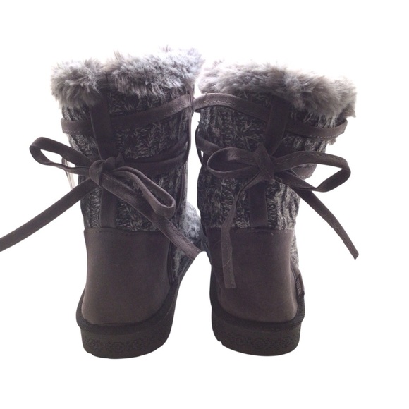 Muk Luks Womens Heather Grey Camilla Sweater Water Resistant Winter Boot Size 9 - Picture 8 of 12